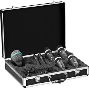 AKG Drumset Concert 1 Pro 7-Mic Drum Microphone Kit with Mounting Hardware+Case