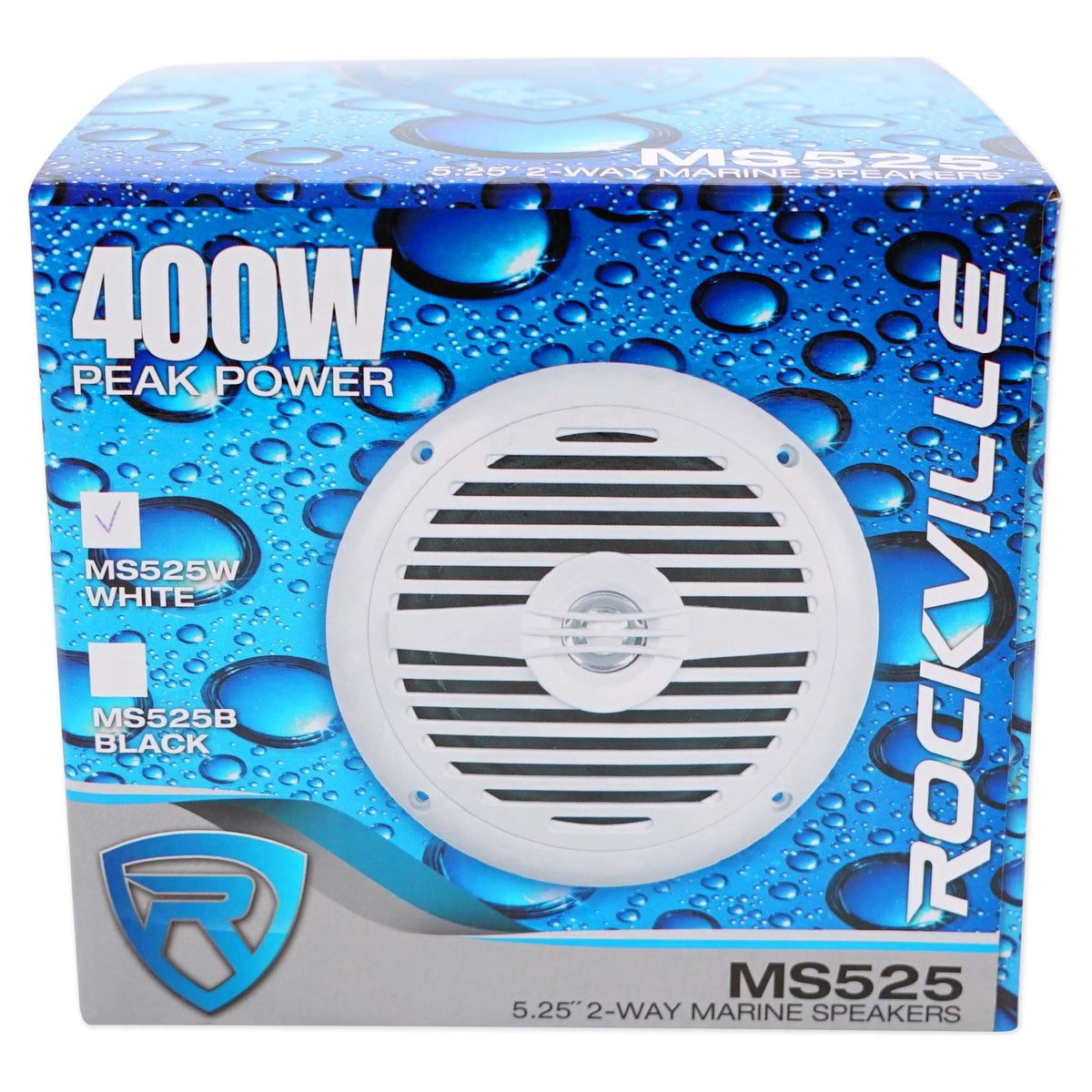 KMC3 Gauge Hole Digital Media Bluetooth Receiver+(2) 5.25" White Speakers