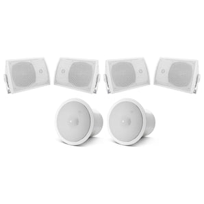 (4) Rockville HP5S-8 5.25" In-Ceiling Home Theater Speakers+JBL Subwoofers
