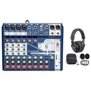 Soundcraft Notepad-12FX 12-Channel Mixer w/USB I/O + Effects + Studio Headphones