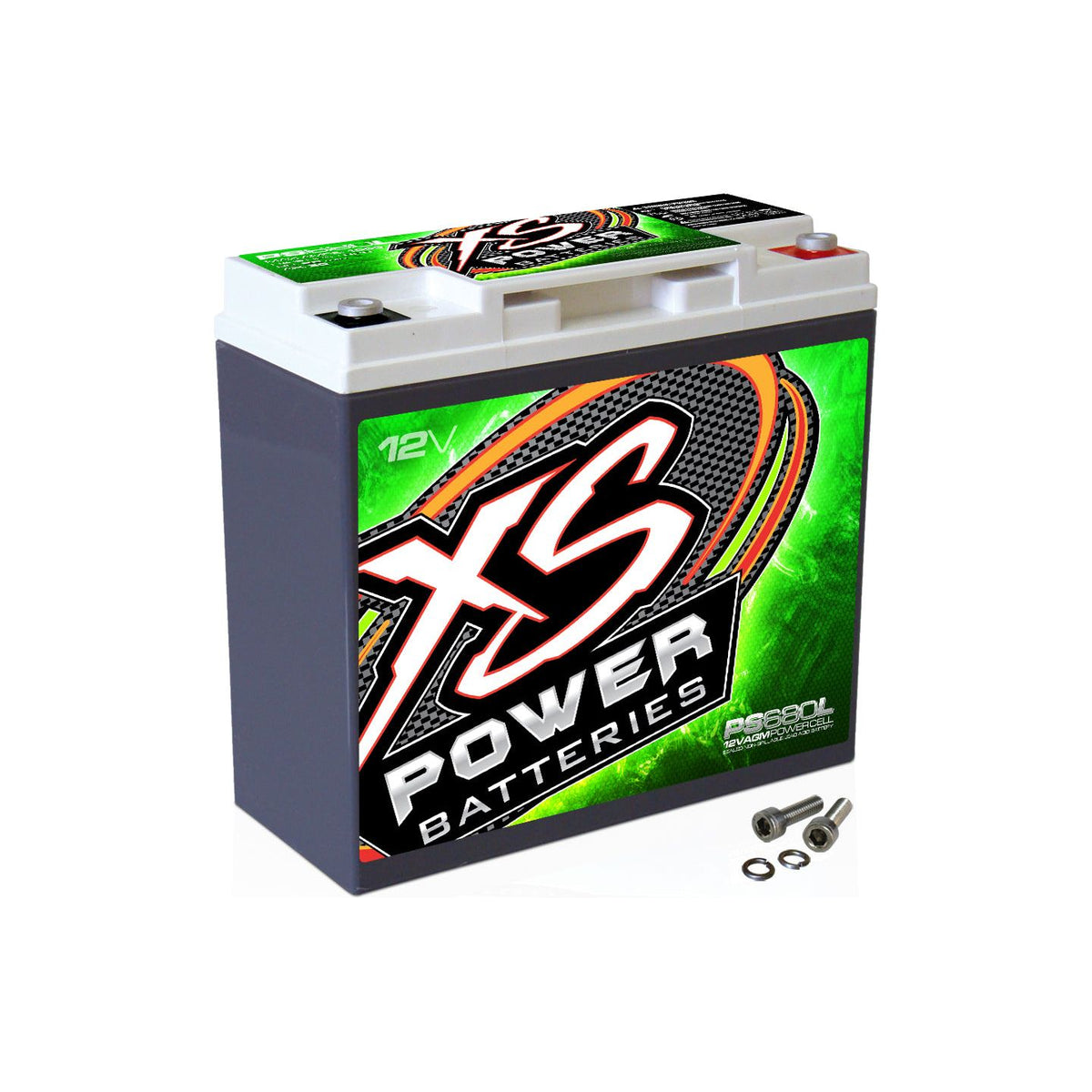 XS Power PS680L 1000 Amp 12V Power Cell 1000W AGM Car Battery CA: 370/Ah: 20