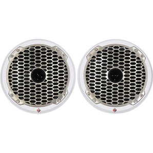 (4) Rockford Fosgate Punch PM282H 8" 600W Marine/Boat Speakers White 4-Ohm