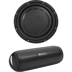 Polk Audio DB1242SVC 12” 1110 Watt Single 4-Ohm Car Audio Subwoofer Sub+Speaker