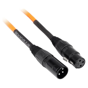 4 Rockville RCXFM3P-O Orange 3' Female to Male REAN XLR Mic Cable 100% Copper