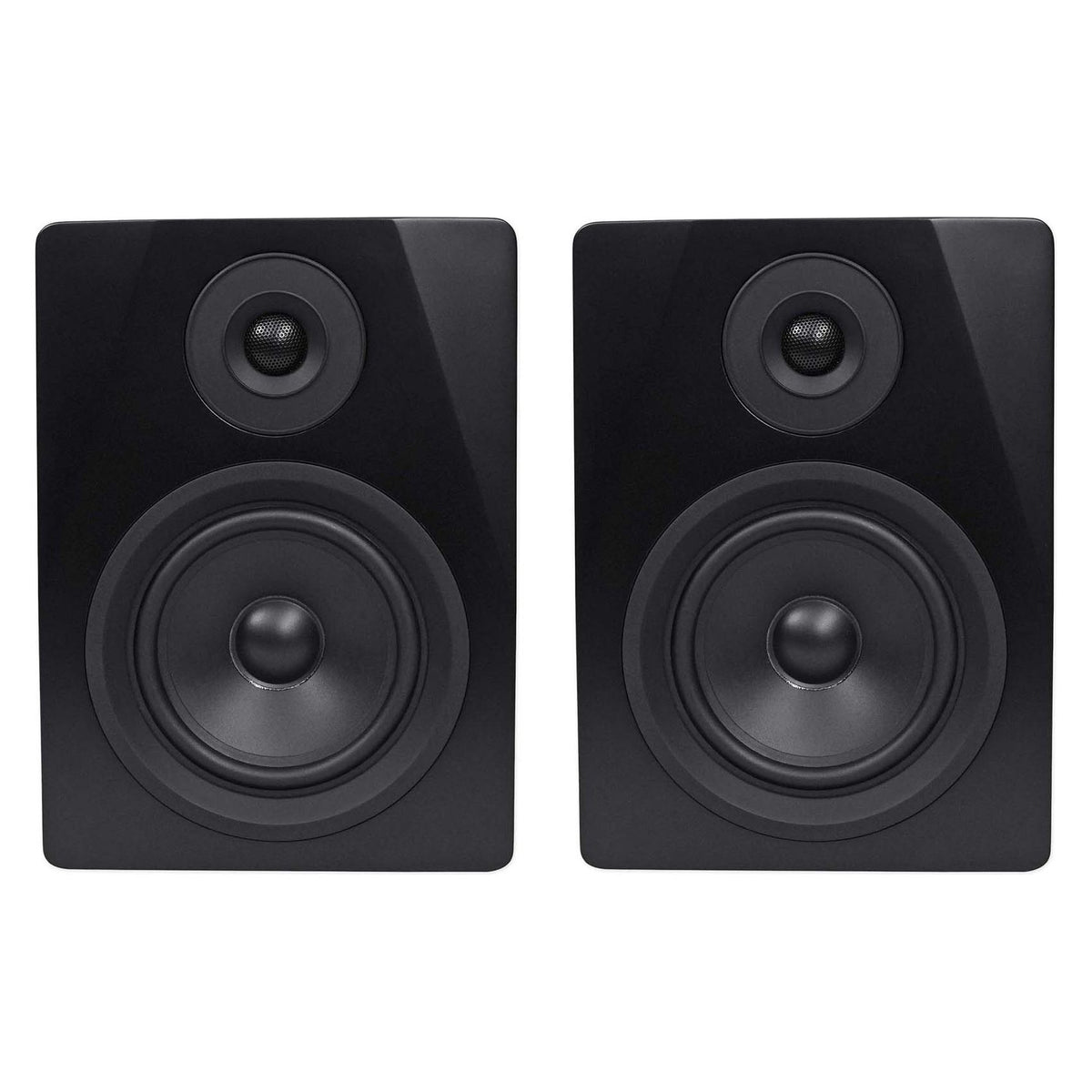 (2) APM5B 5.25" 250W Powered USB Studio Monitor Speakers+Wall Brackets