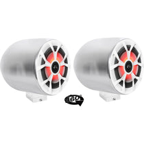 6.5" LED 360 Degree Swivel Chrome Surface Mount Boat Speakers