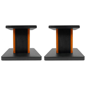 (2) 8” Wood Bookshelf Speaker Stands For Polk Audio S20 Bookshelf Speakers
