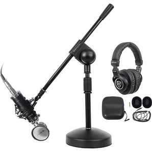 Rockville PC Gaming Streaming Twitch Bundle: RCM03 Microphone+Headphones+Stand
