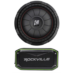 Kicker 43CVT122 COMPVT 12" 800w Shallow Slim Car Subwoofer Sub + Speaker