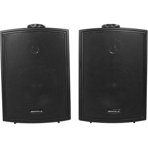 (2) Rockville HP5S BK Black 5.25" Outdoor/Indoor Swivel Wall Mount Home Speakers