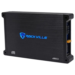 2) Rockville K5 W10K5S4 10" 1200w Subwoofers+Vented Sub Box+Mono Amplifier+Wires