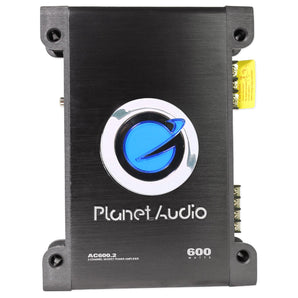 Planet Audio AC600.2 600 Watt 2-Channel Car Strereo Amplifier Class AB + Amp Kit