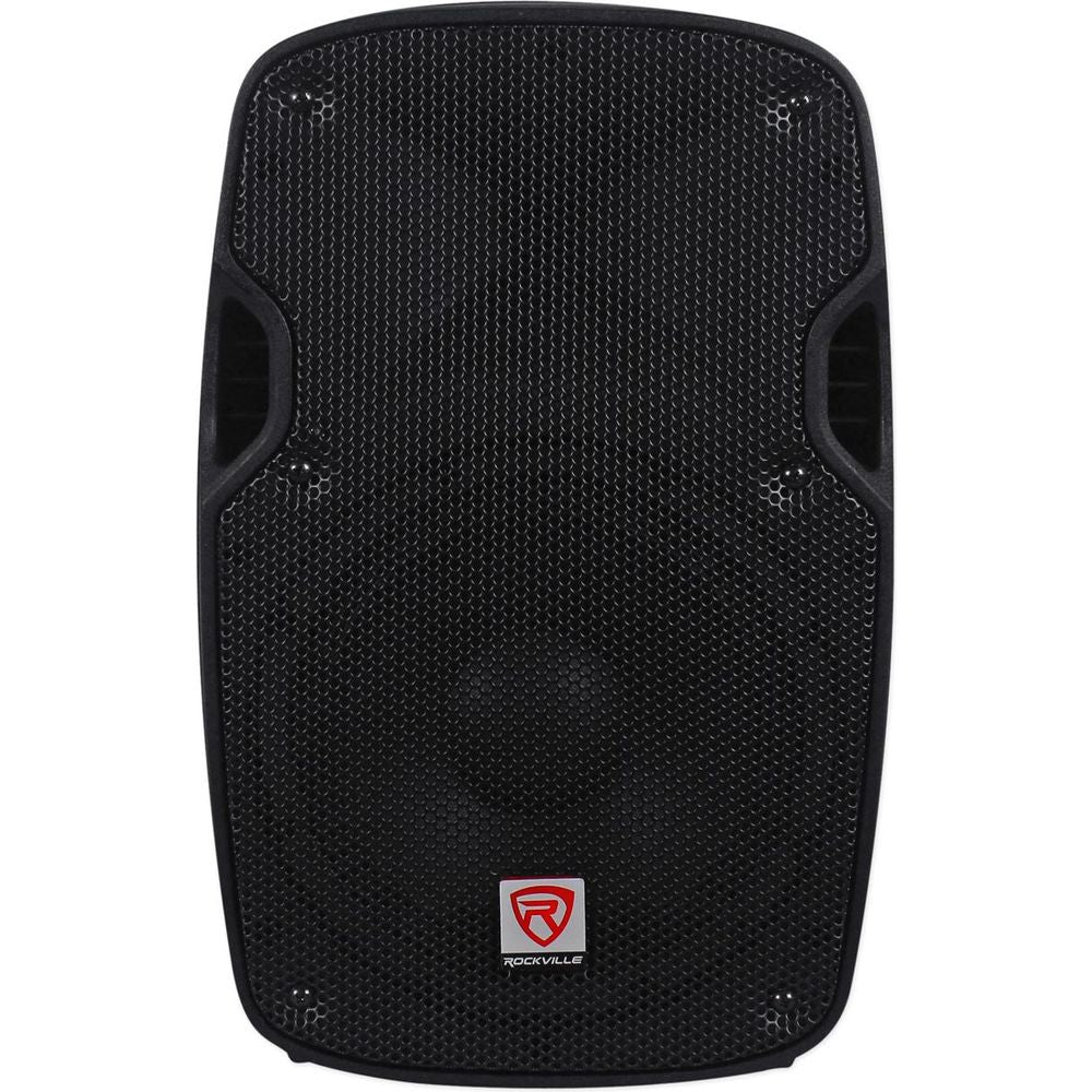 (2) SPG84 8" Passive 400W DJ PA Speakers+Stands w/LEDs+Remote+Cables