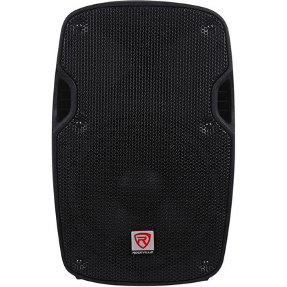 (2) SPG84 8" Passive 400W DJ PA Speakers+Stands w/LEDs+Remote+Cables