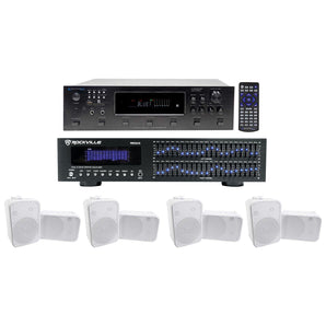 Technical Pro 6000w 6) Zone Home Theater Bluetooth Receiver+8) 6.5" Speakers+EQ