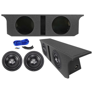 (2) Rockville 12" Subwoofers+Enclosure Box For 2007-2016 Jeep Wrangler 4-Door