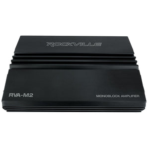 Rockville RVA-M2 2500w Peak/625w RMS @ 1 Ohm Amplifier Mono Car Amp+Remote