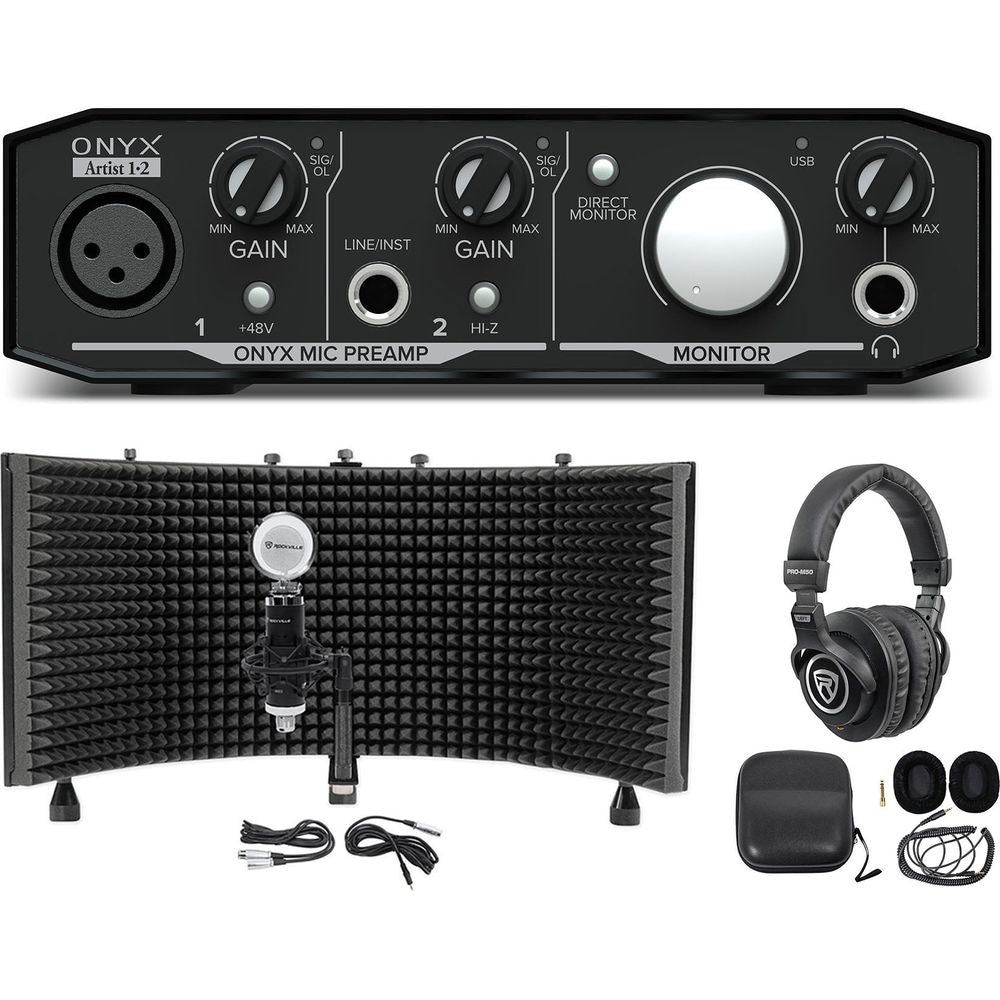Onyx Artist 1.2 USB Interface with Studio Mic, Headphones and Isolation Shield