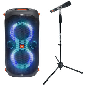 JBL PARTYBOX 110 Karaoke Machine System w/LED's/Wired Microphone+Tablet Stand