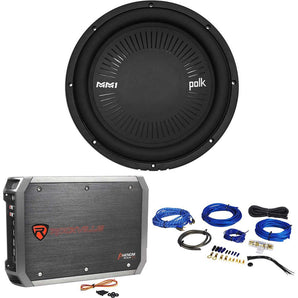 Polk Audio MM 1242 SVC 12” 1260 Watt Car/Marine Subwoofer Sub+Amplifier+Amp Kit