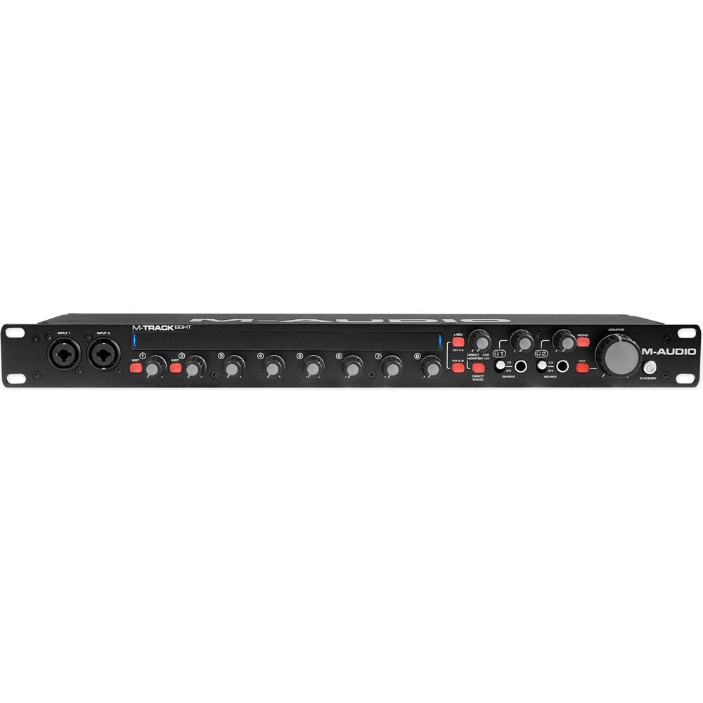 M-Audio M-Track Eight 8 USB Audio Recording Studio Rack Interface+8 Mi ...