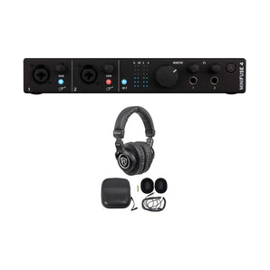 Arturia Minifuse 4 Black 4x4 USB MIDI Audio Recording Interface+Headphones