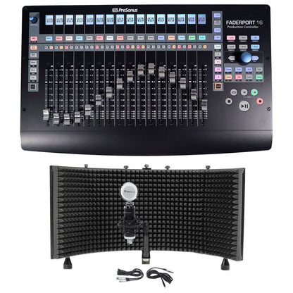 FaderPort 16 DAW Controller + Mic Isolation Shield + RCM03 Condenser Mic