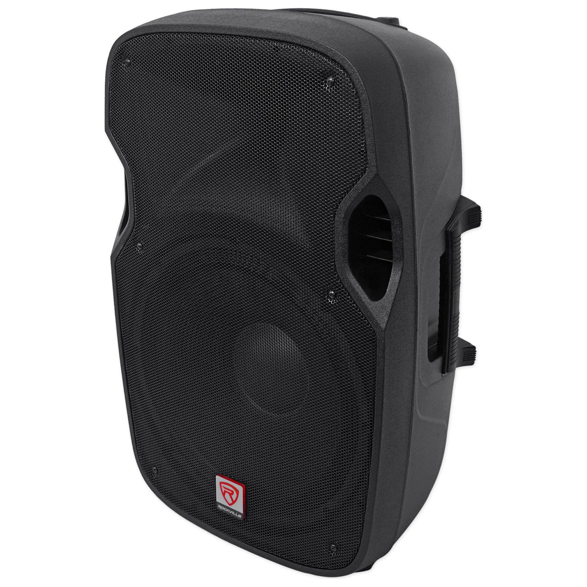 (2) SPGN158 15" Passive 1600W DJ PA Speakers + LED Stands + Remote + Cables