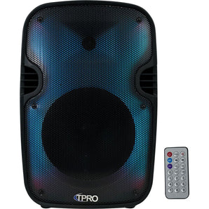 (2) Technical Pro PLIT12 Portable 12" Bluetooth LED Party Speakers+Wireless Link