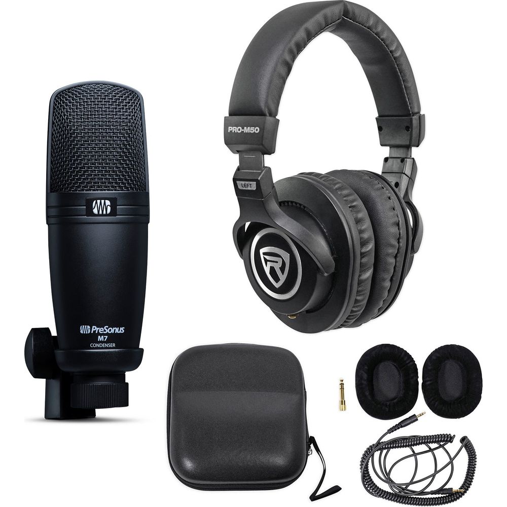 M7 Condenser Microphone with Studio Headphones