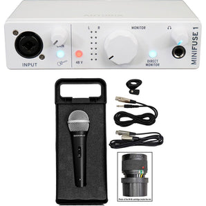 Arturia Minifuse 1 White Portable Solo Audio USB Recording Interface+Microphone