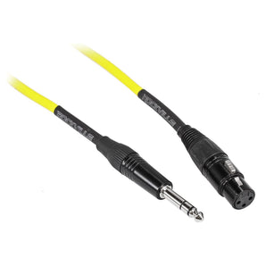 4 Rockville RCXFB10Y Yellow 10' Female REAN XLR to 1/4'' TRS Balanced Cables OFC