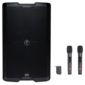 Mackie SRM215 V-Class 15” 2000w Active PA DJ Speaker w/Bluetooth+JBL Microphones