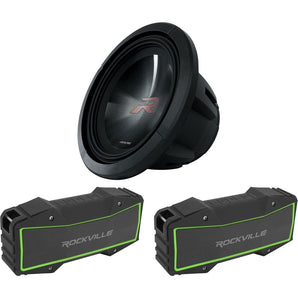 Alpine R2-W12D2 12" 750w RMS Car Subwoofer Sub+(2) Stereo Bluetooth Speakers