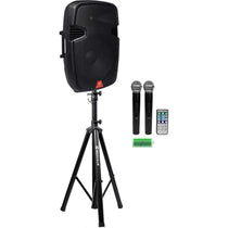 RAM15BT Rechargeable PA Speaker + RVES05 Speaker Stand Bundle