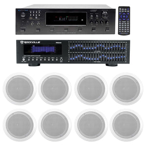 Technical Pro 6000w 6) Zone, Home Theater Bluetooth Receiver+8) 6.5" Speakers+EQ