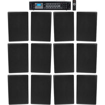 RockSlim 70B Black 6-Pair + RCS180-6 6-Zone 180W Amp Bundle