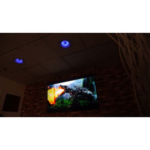 Rockville Home Theater Bluetooth Receiver+(4) In-Ceiling 6.5" Blue LED Speakers