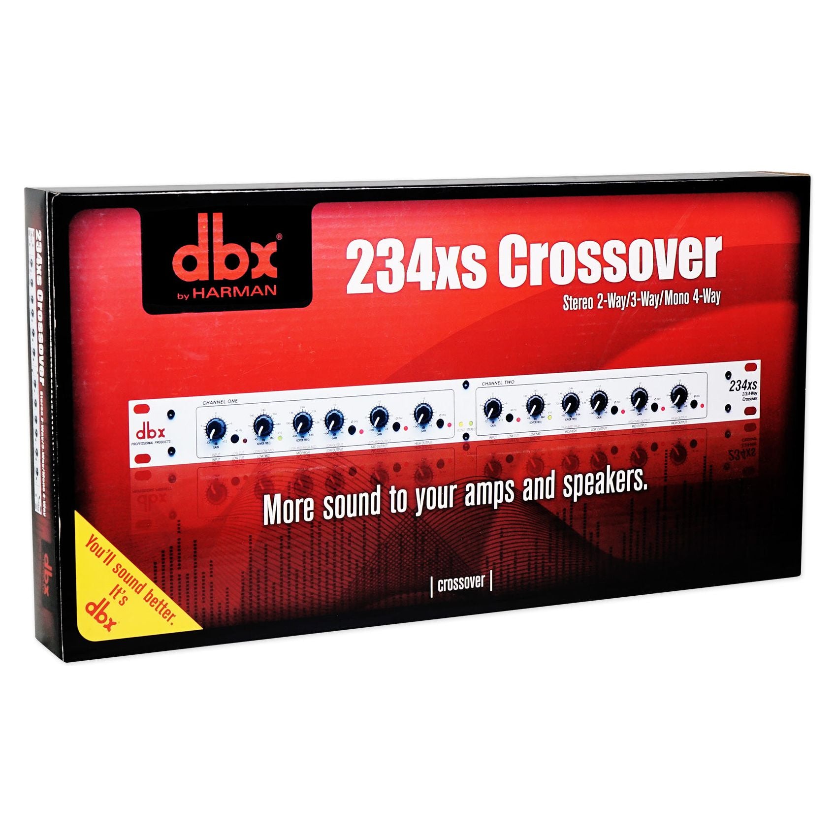 DBX 234XS Rack Mount Stereo 2/3/4-Way Crossover Sound Processor+DJ Hea ...