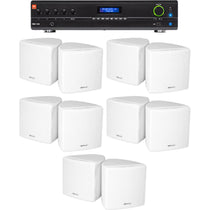VMA1120 Amplifier + (10) 3.5" White Cube Speakers Bundle