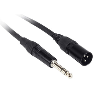 2 Rockville RCXMB10-Y Yellow 10' Male REAN XLR to 1/4'' TRS Balanced Cables