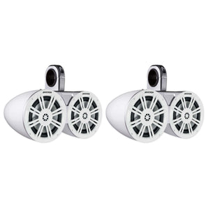 Pair Dual Kicker 41KM604W 6.5" 600W 4-Ohm Km-Series Wakeboard Marine Speakers