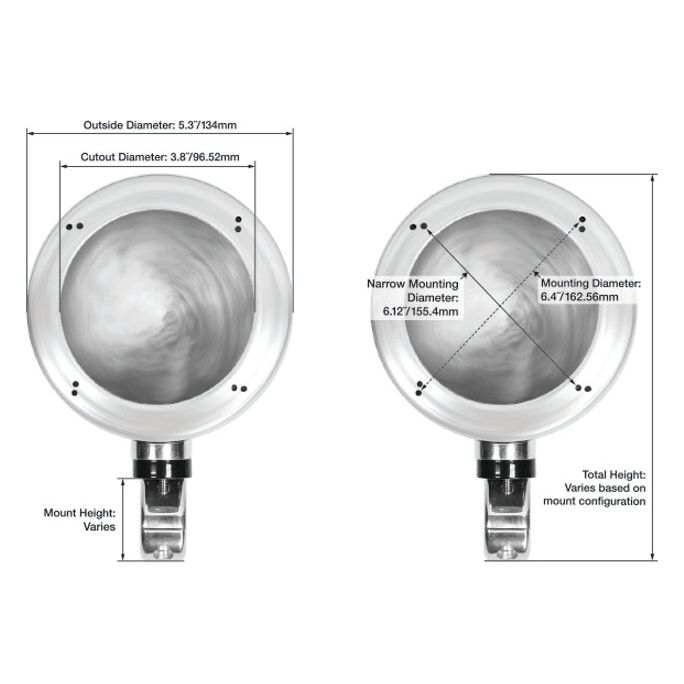 MS40B Black 4" Marine Speakers 2-Pack + MAC40S Chrome Pods Bundle