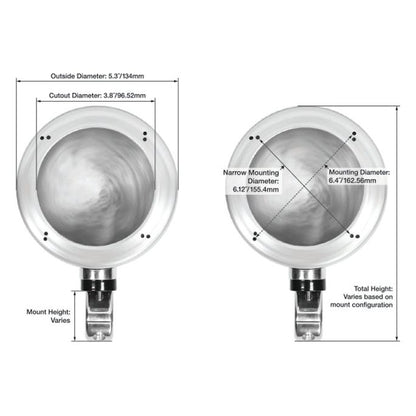 MS40B Black 4" Marine Speakers 2-Pack + MAC40S Chrome Pods Bundle