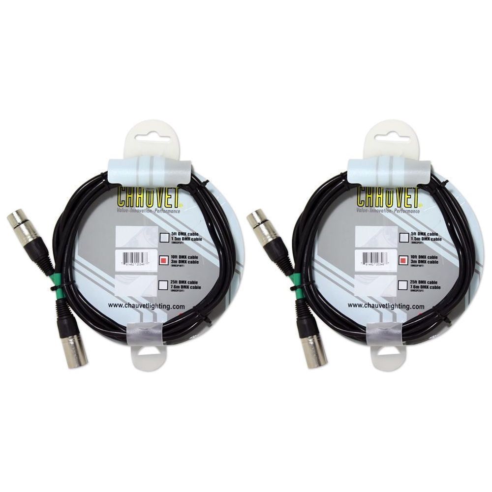 DMX3P10FT 3-Pin DMX Cable, 10 ft (2-Pack)