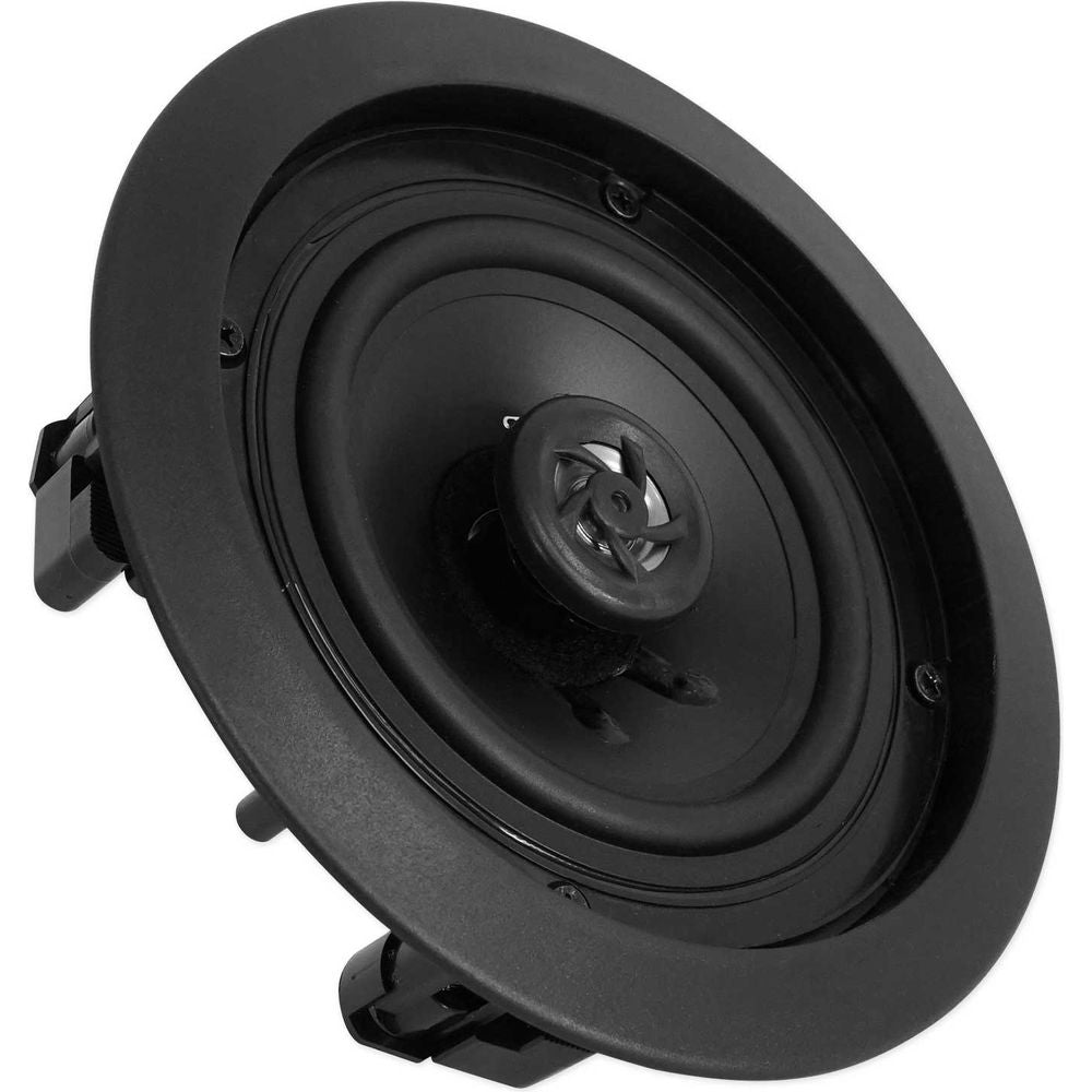 4000W Bluetooth DVD Receiver with (1) Pair 5.25" Black In-Ceiling Speakers