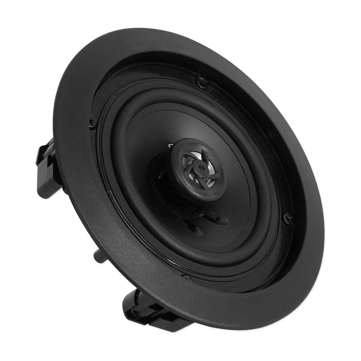 H12X500UBT 6-Zone Receiver + (12) Black 5.25 In Ceiling Speakers For Restaurant/Bar