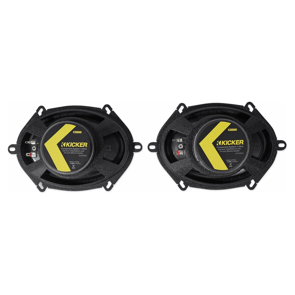 6x8" Component Speaker Set Plus 6x8" Coaxial Speaker Pair
