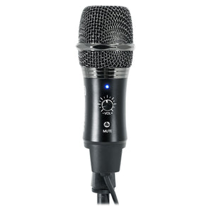 Rockville A-STREAM Live Streaming USB Microphone w Gain+Mute Control+Stand+Cable