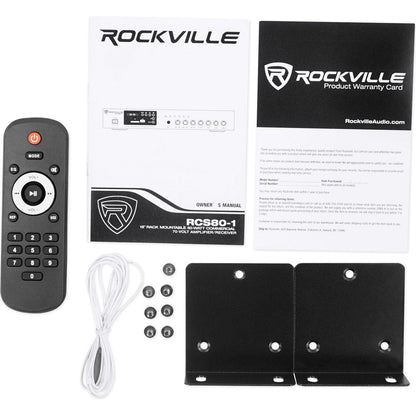 RCS80-1 60W Amp 4-Pack + Cube 3.5" Black Speakers Bundle